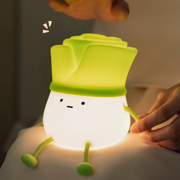 Green Chinese OnionNight Light Decompression Desktop Decoration Home Decor Cutest Products